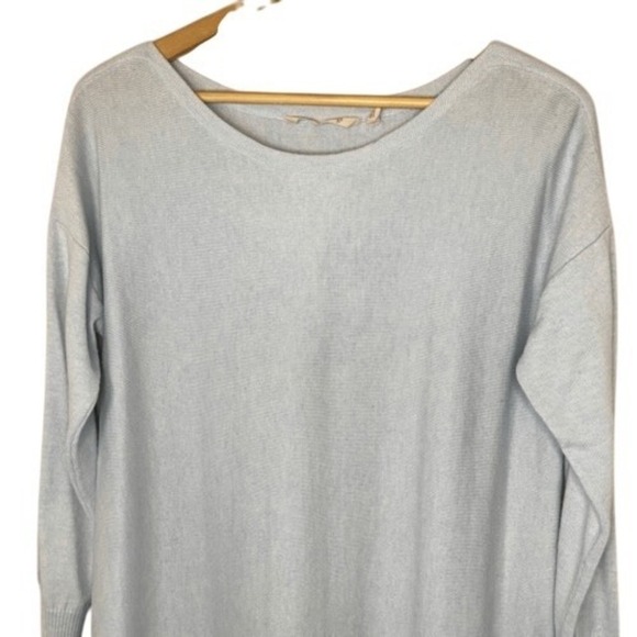 SOFT SURROUNDINGS Light Blue Sweater Tunic, Large - Picture 2 of 8